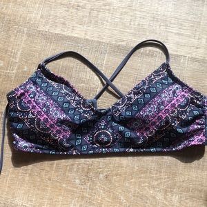 Gorgeous colorful swim top (see the back!)